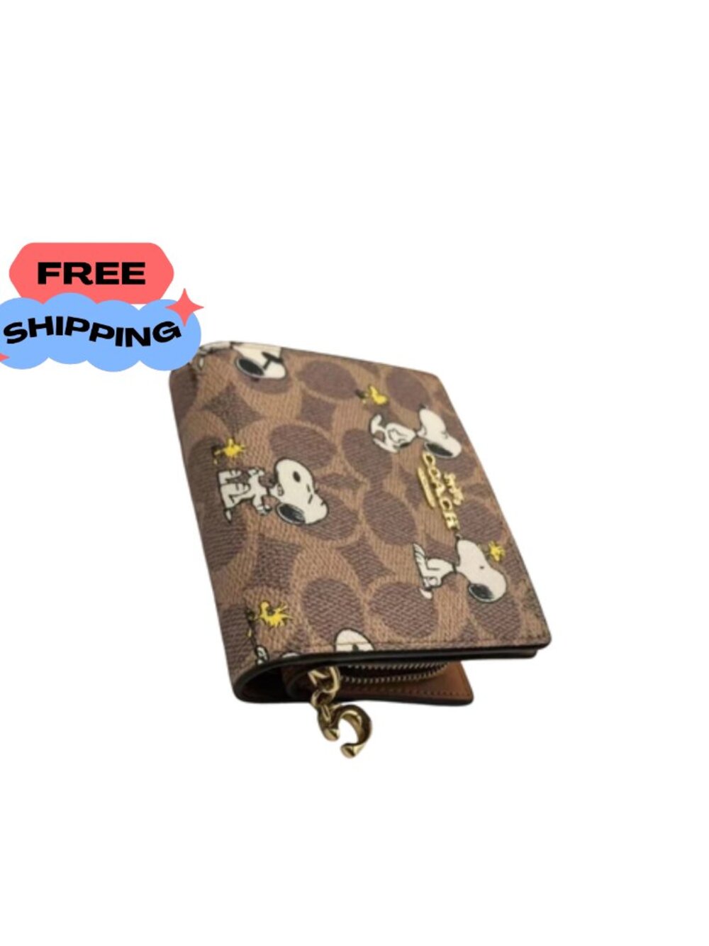Coach x Peanuts Snap Wallet – Signature Canvas with Snoopy Print